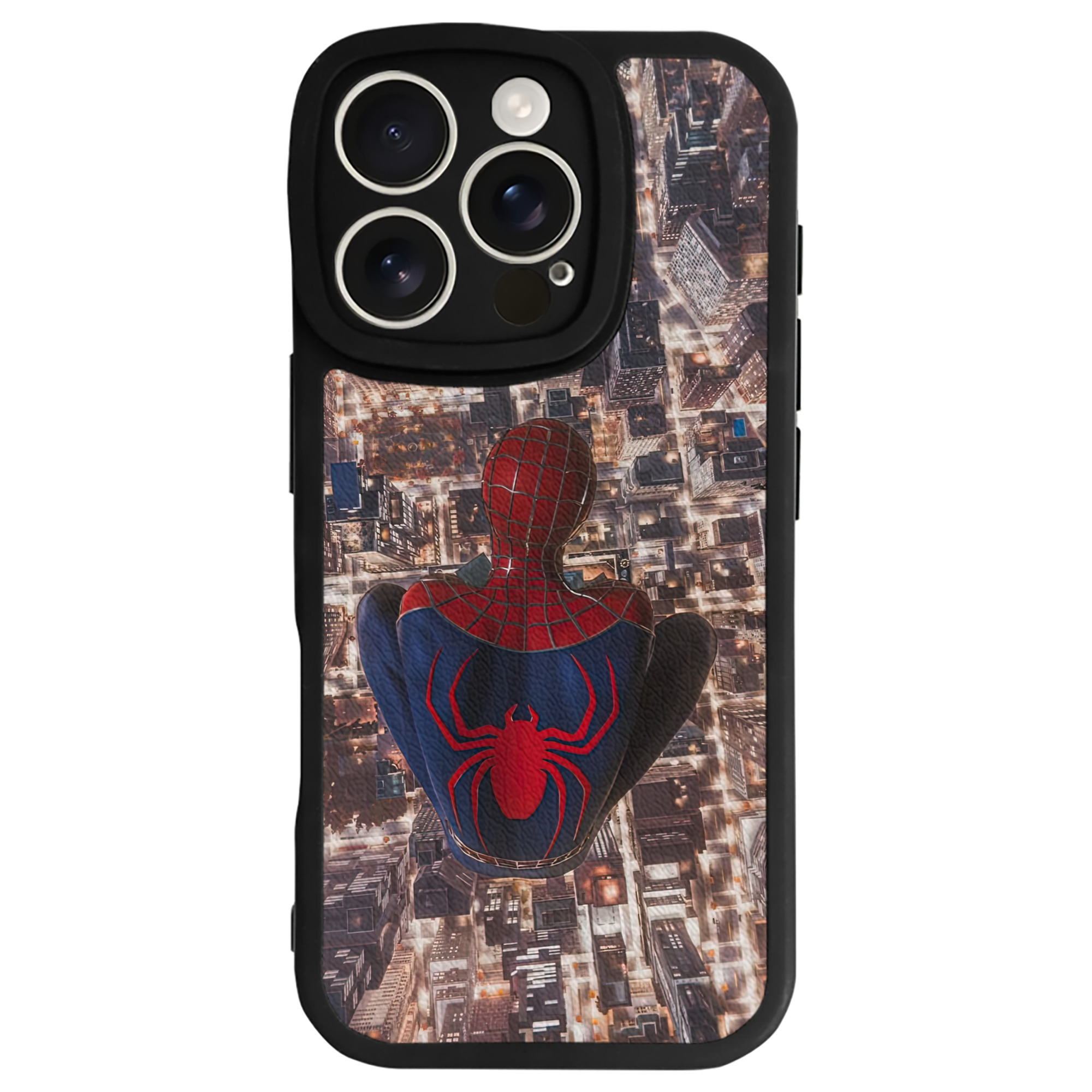 （画像用） Spider Man スパイダーマン 【iPhone 16シリーズ対応】シリコンスマホケース（レザー調） 材質：シリコン